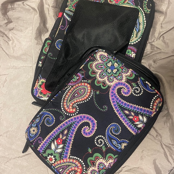 Vera Bradley Paisley Travel Organizer Set – Packing Cubes / Cosmetic Bags - Picture 1 of 2